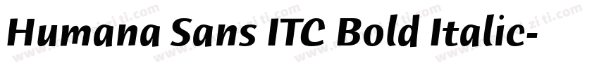 Humana Sans ITC Bold Italic字体转换